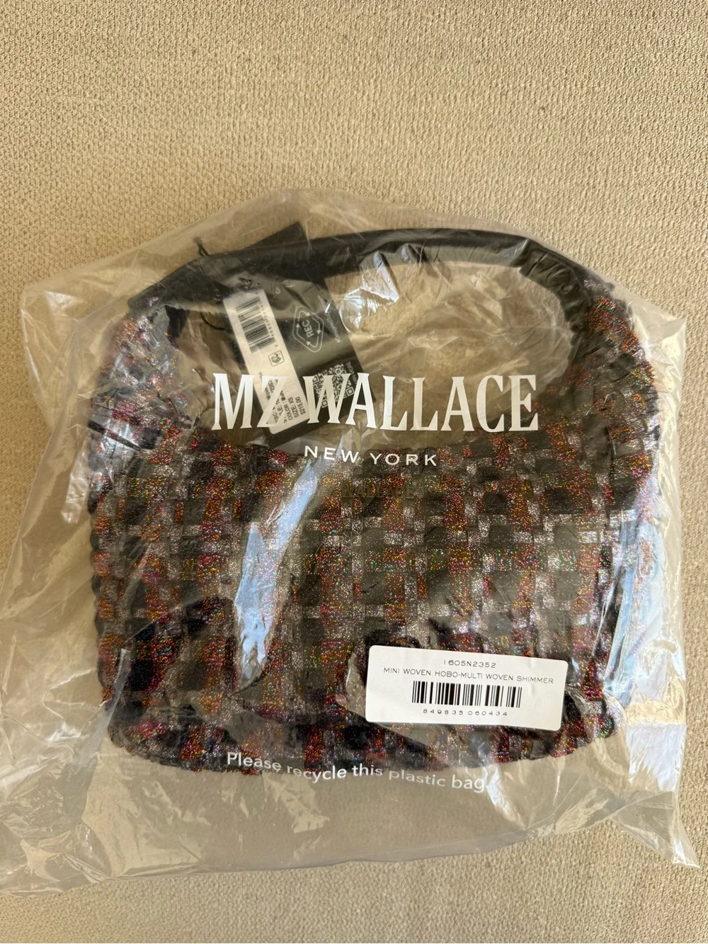 MZ Multi Woven Shimmer Mini Hobo